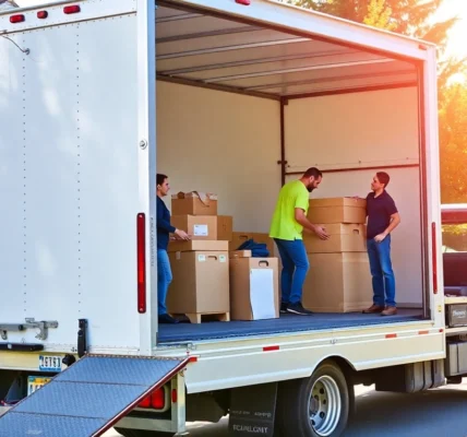 Professional Calgary packing and moving company handling a seamless residential move with a team organizing belongings efficiently.