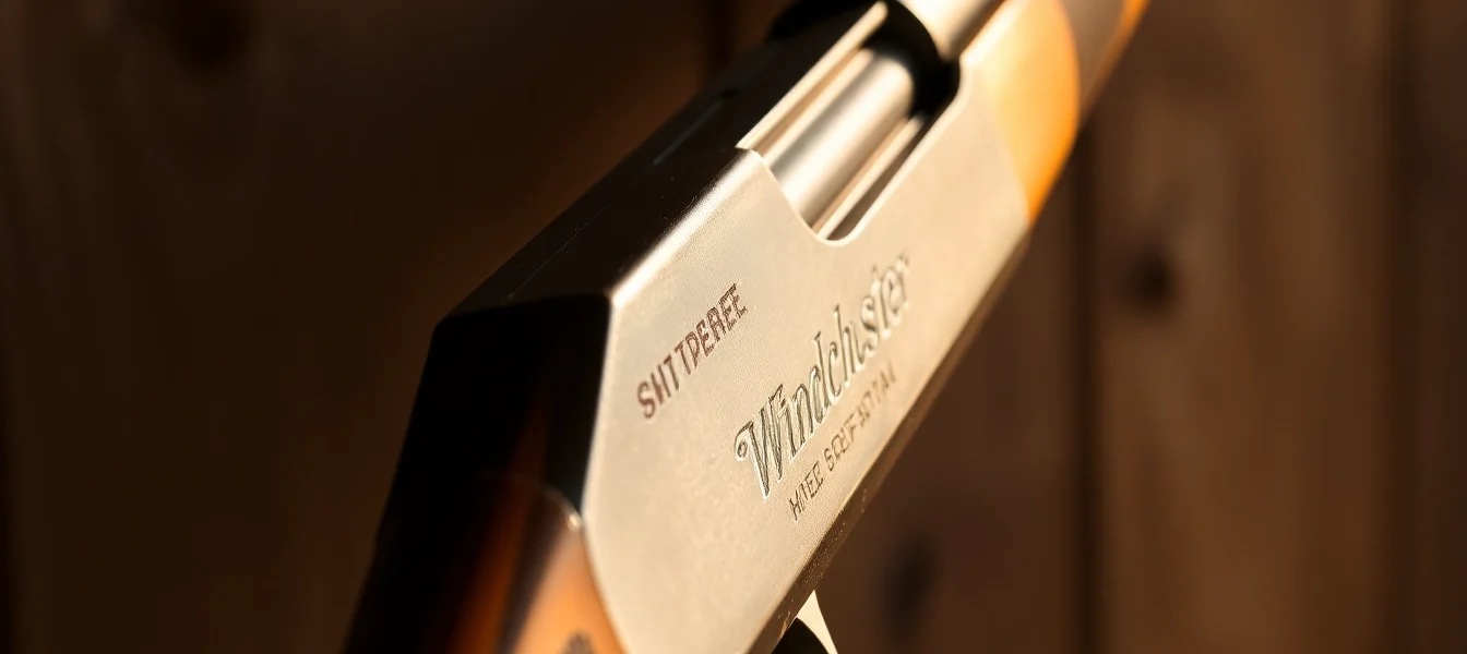 Detailed shot of a 32WIN rifle highlighting its vintage design and craftsmanship, perfect for firearms enthusiasts and collectors.