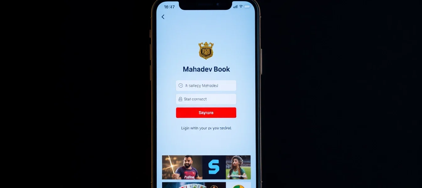 Guide to Mahadev book login showing a user signing in on a smartphone for quick access to sports betting and casino games.