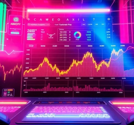 Crypto exchange platform demonstrating secure digital transactions with blockchain visuals and