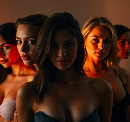 Portraits created with NSFW AI Image Generator showing cinematic lighting and realism