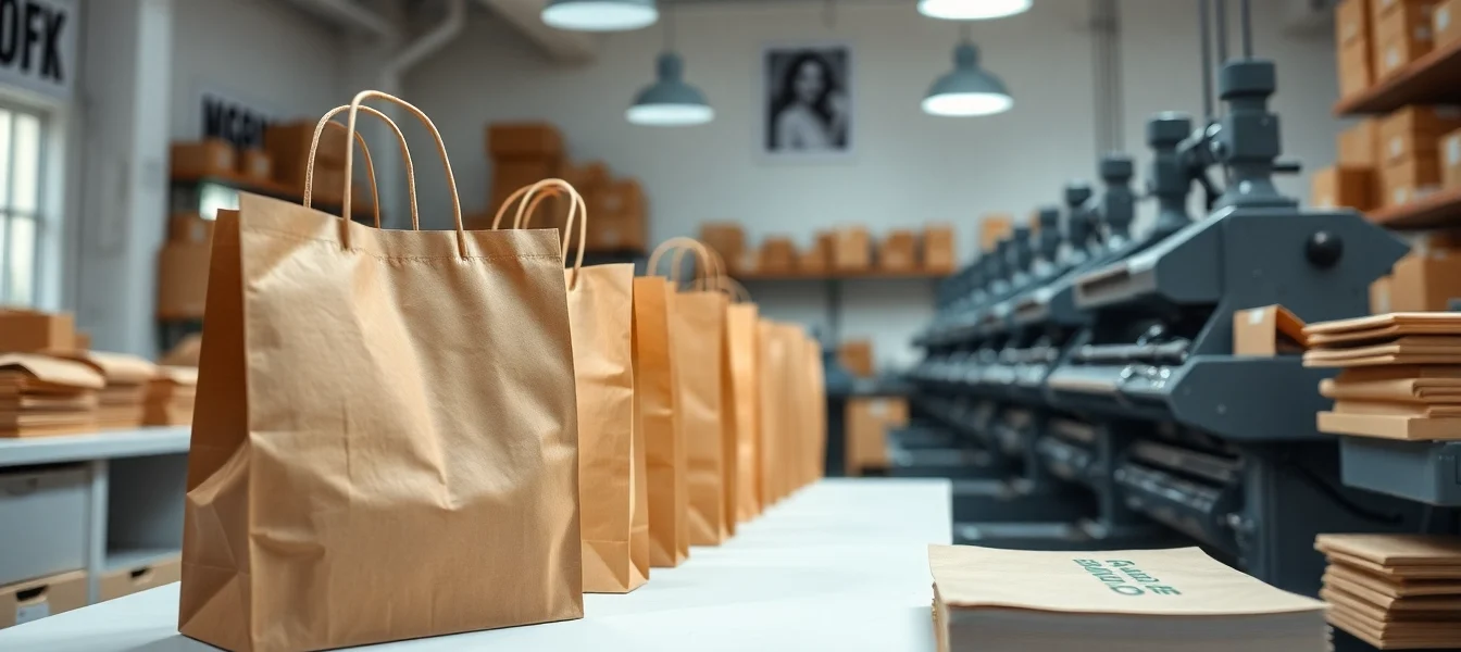 High-quality paper bag being printed and folded, emphasizing eco-friendly torba papierowa