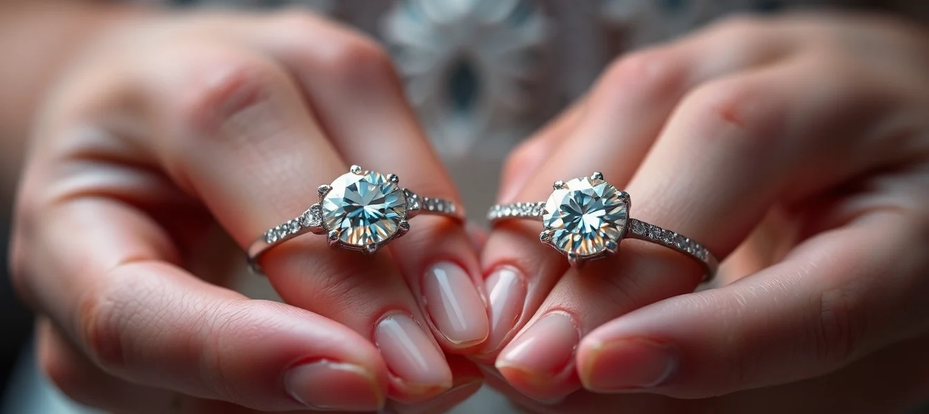 Proposal rings displayed elegantly with sparkling diamonds, perfect for engagement moments