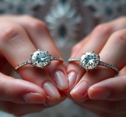 Proposal rings displayed elegantly with sparkling diamonds, perfect for engagement moments