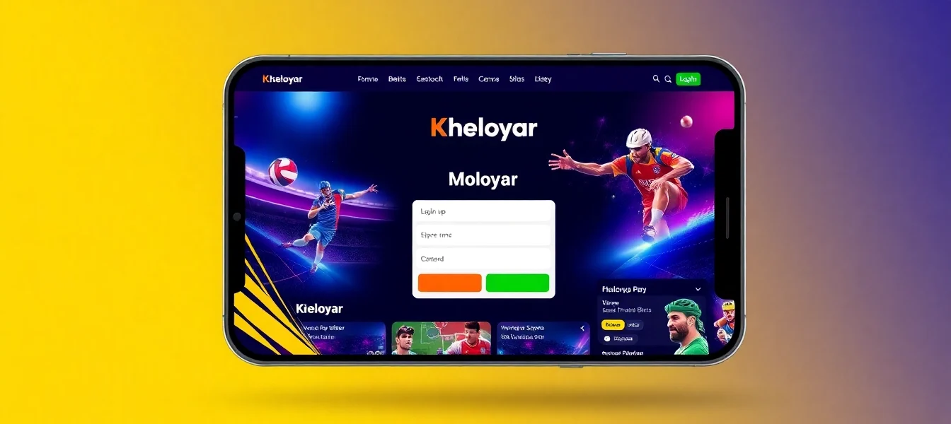 Secure Kheloyar login page with sleek design, guiding users to access sports betting and casino