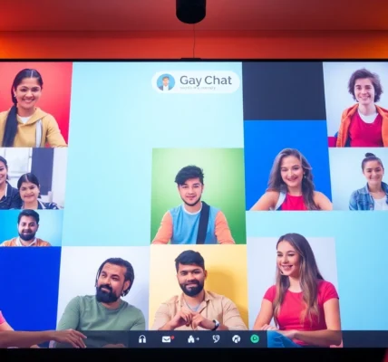 Engaging gay chat platform welcoming users to connect and make friends in a safe online environment