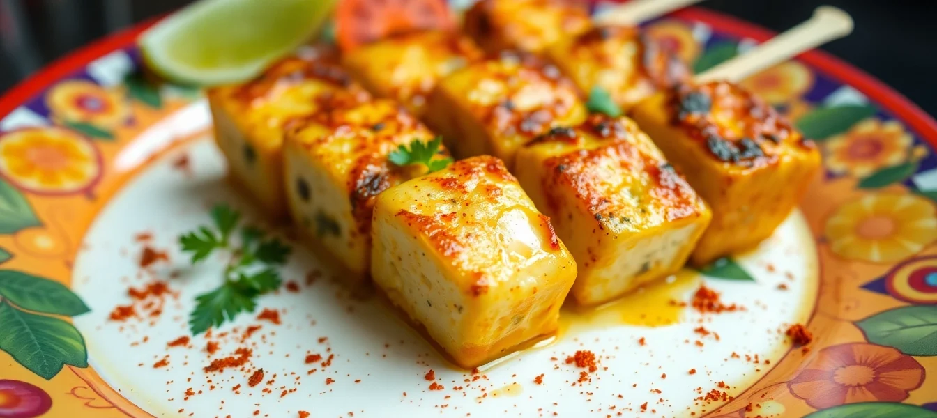 Delicious Ready to Eat Paneer Tikka Lababdar dish presented on a colorful plate with garnishes,