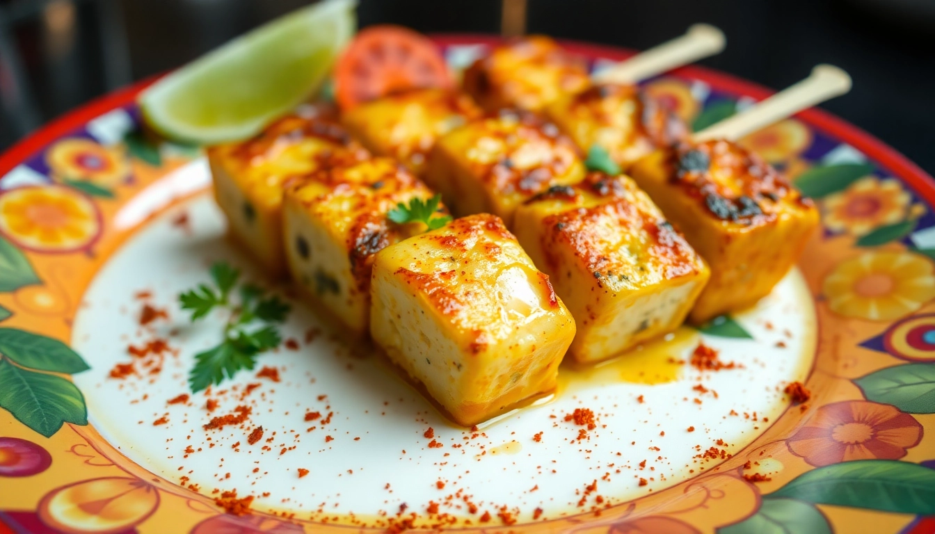 Delicious Ready to Eat Paneer Tikka Lababdar dish presented on a colorful plate with garnishes,