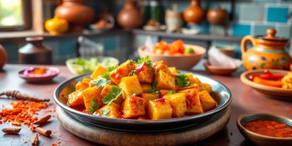 Close-up of a tempting Ready to Eat Paneer Tikka Lababdar dish garnished with herbs and served
